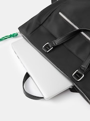 Accessorize Black Olivia Top Handle Nylon Laptop Backpack - Image 3 of 4