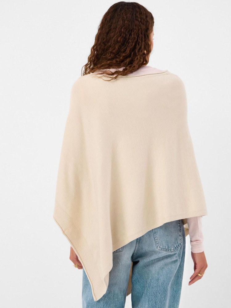Accessorize Natural Knit Poncho - Image 2 of 4 Accessorize Natural Knit Poncho - Image 2 of 4