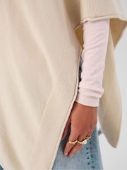 Accessorize Natural Knit Poncho - Image 3 of 4