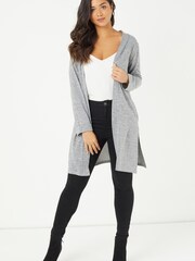 Lipsy Grey Longline Cardigan - Image 4 of 4