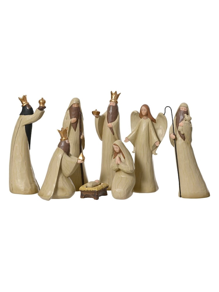 Decoris Cream Colours Christmas Nativity Decoration - Image 2 of 2 Decoris Cream Colours Christmas Nativity Decoration - Image 2 of 2