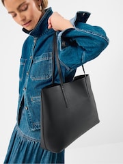 Accessorize Black Lee Laptop Tote Bag - Image 1 of 3
