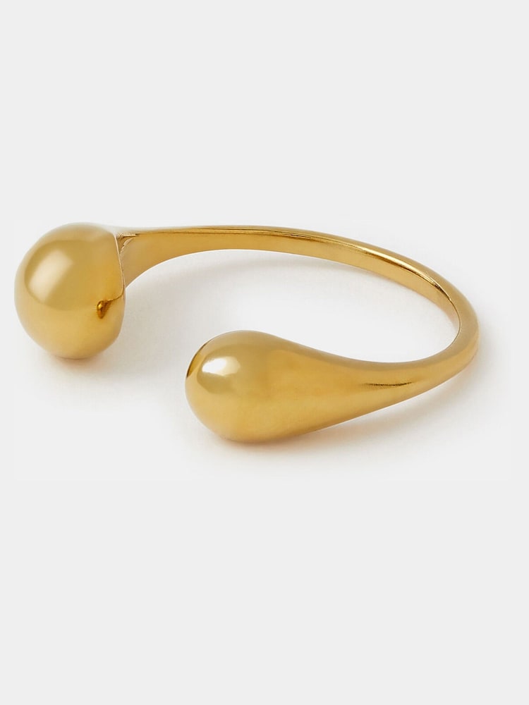 Accessorize Gold Stainless Steel Open Adjustable Ring - Image 3 of 3