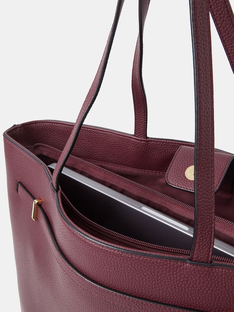 Rojo - Bolso tote para portátil Accessorize Bianca - Imagen 4 de 4