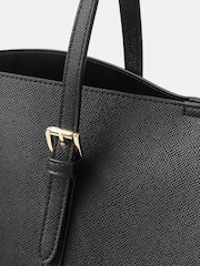 Accessorize Black Buckle Strap Laptop Tote Bag - Image 3 of 4