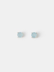 Accessorize blauwe kwarts oorknopjes - Afbeelding 2 van 3