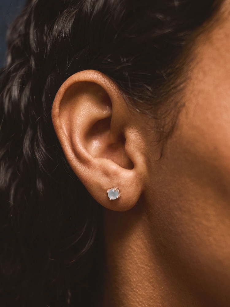 Accessorize blauwe kwarts oorknopjes - Afbeelding 3 van 3