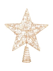 Lumineo Gold Tone Warm White LED Star Christmas Tree Topper - Image 2 of 2