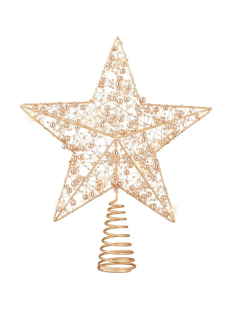 Lumineo Gold Tone Warm White LED Star Christmas Tree Topper - Image 2 of 2 Lumineo Gold Tone Warm White LED Star Christmas Tree Topper - Image 2 of 2