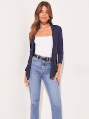Lipsy Navy Pocket Front Long Sleeve Cardigan - Image 3 of 4