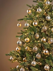 Decoris Pearl Tone Set of 45 Glass Christmas Baubles - Image 1 of 3