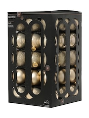 Decoris Pearl Tone Set of 45 Glass Christmas Baubles - Image 3 of 3