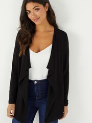 Lipsy Black Waterfall Cardigan - Image 1 of 4