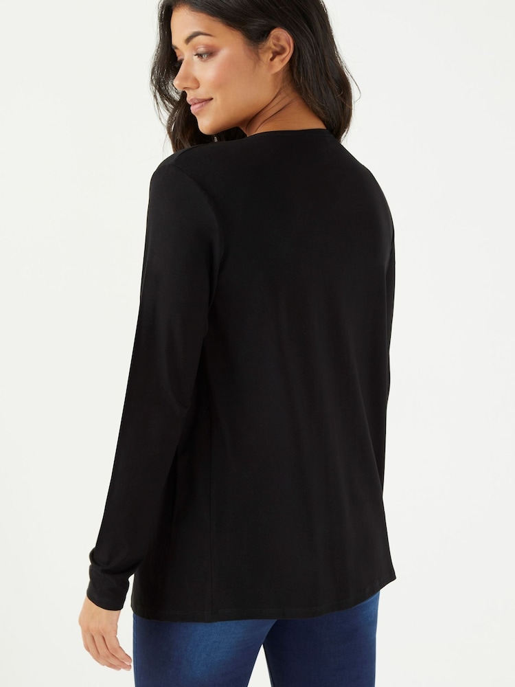 Lipsy Black Waterfall Cardigan - Image 2 of 4