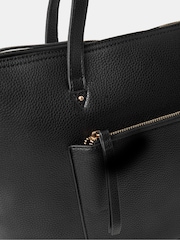 Accessorize Black Rachel Zip Front Laptop Tote Bag - Image 2 of 4