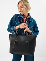 Accessorize Black Rachel Zip Front Laptop Tote Bag - Image 4 of 4