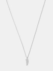 Accessorize 925 Sterling Silver Sterling Feather Pendant Necklace - Image 1 of 1