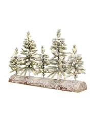 Everlands Green White Warm 30cm Pre-Lit Mini Christmas Tree Centerpiece - Image 3 of 3