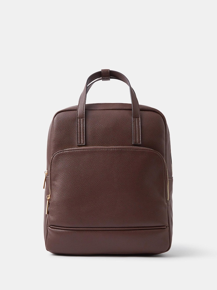 Accessorize Brown Lola Laptop Backpack - Image 2 of 4 Accessorize Brown Lola Laptop Backpack - Image 2 of 4