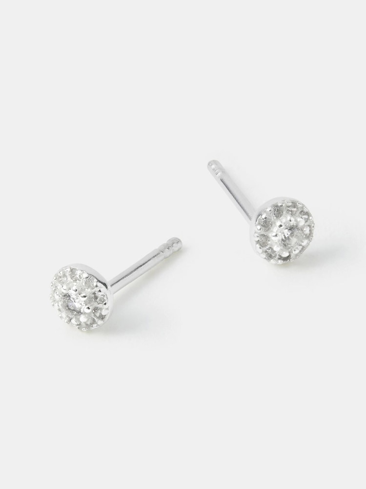 Accessorize 925 Sterling Silver Halo Stud Earrings - Image 1 of 2 Accessorize 925 Sterling Silver Halo Stud Earrings - Image 1 of 2
