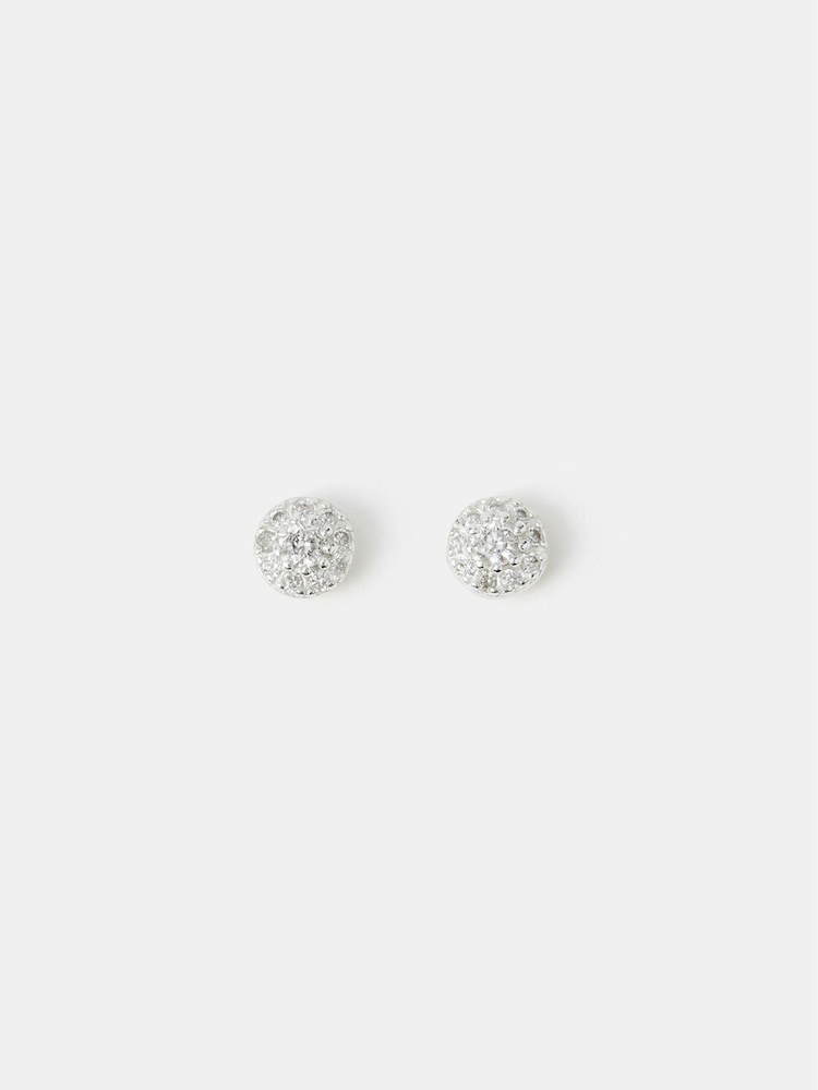 Accessorize 925 Sterling Silver Halo Stud Earrings - Image 2 of 2 Accessorize 925 Sterling Silver Halo Stud Earrings - Image 2 of 2