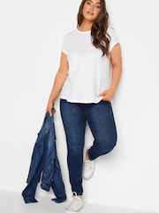 Yours Curve Blue Pull On Bum Shaper Lola Jeggings - Image 2 of 3
