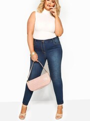 Yours Blue Curve 30 inch Skinny Stretch Ava Jeans - Image 2 of 4