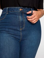 Yours Blue Curve 30 inch Skinny Stretch Ava Jeans - Image 3 of 4