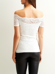 Vila Cream One Shoulder Top - Image 3 of 4