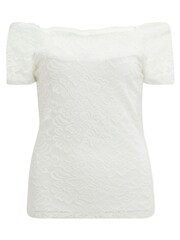 Vila Cream One Shoulder Top - Image 4 of 4