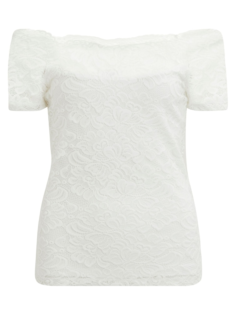 Vila Cream One Shoulder Top - Image 4 of 4