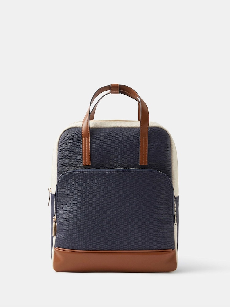 Accessorize Blue Lola Laptop Backpack - Image 1 of 4 Accessorize Blue Lola Laptop Backpack - Image 1 of 4