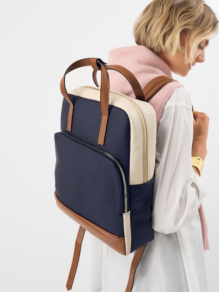 Accessorize Blue Lola Laptop Backpack - Image 4 of 4 Accessorize Blue Lola Laptop Backpack - Image 4 of 4