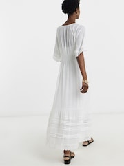 JD Williams White Plain Prairie Dress - Image 2 of 4