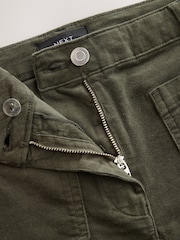 Khaki Green Corduroy Patch Pocket Bootcut Trousers - Image 2 of 3