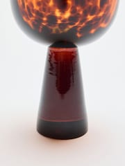 Oliver Bonas Set of 2 Brown Yara Tortoiseshell Wine Glasses - Image 5 of 6