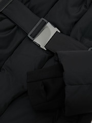 Juoda - Reiss Larissa Belted Longline Hooded Puffer Coat - 6 paveikslėlis iš 7