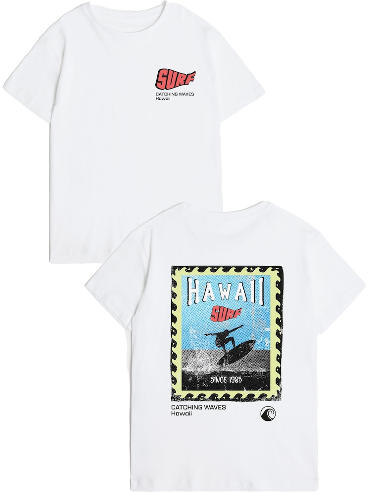 Rags & Rascals White Surf Catching Waves Graphic T-Shirt - Image 1 of 4 Rags & Rascals White Surf Catching Waves Graphic T-Shirt - Image 1 of 4