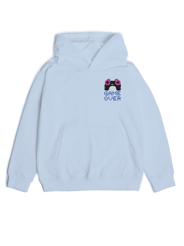 Rags & Rascals Blue Game Over Hoodie - Image 2 of 4 Rags & Rascals Blue Game Over Hoodie - Image 2 of 4