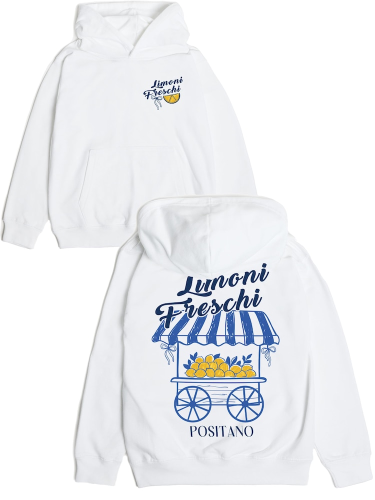 Rags & Rascals White Limoni Freschi Graphic Hoodie - Image 1 of 4