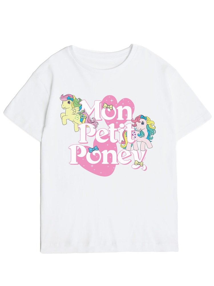 Rags & Rascals White Hasbro My Little Pony Mon Petit T-Shirt - Image 1 of 3 Rags & Rascals White Hasbro My Little Pony Mon Petit T-Shirt - Image 1 of 3