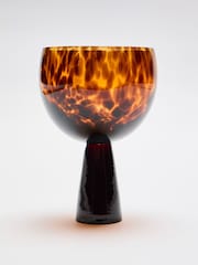 Oliver Bonas Set of 2 Brown Yara Tortoiseshell Gin Glasses - Image 3 of 6