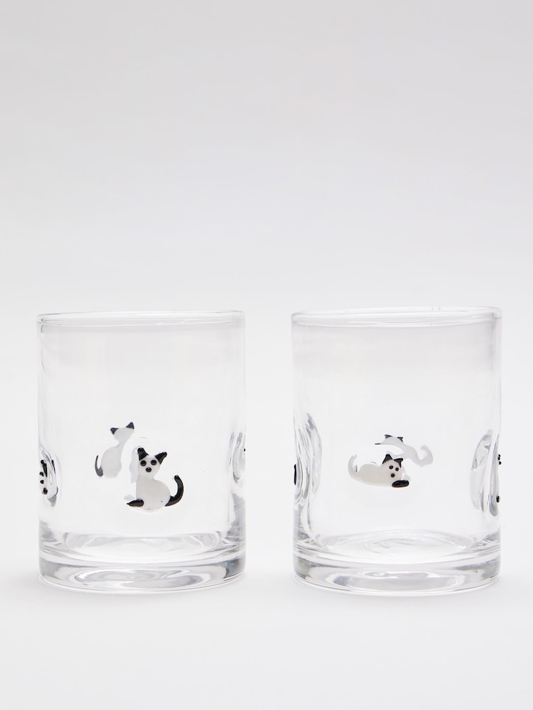 Oliver Bonas Set of 2 Glass Tumblers - Image 2 of 5 Oliver Bonas Set of 2 Glass Tumblers - Image 2 of 5