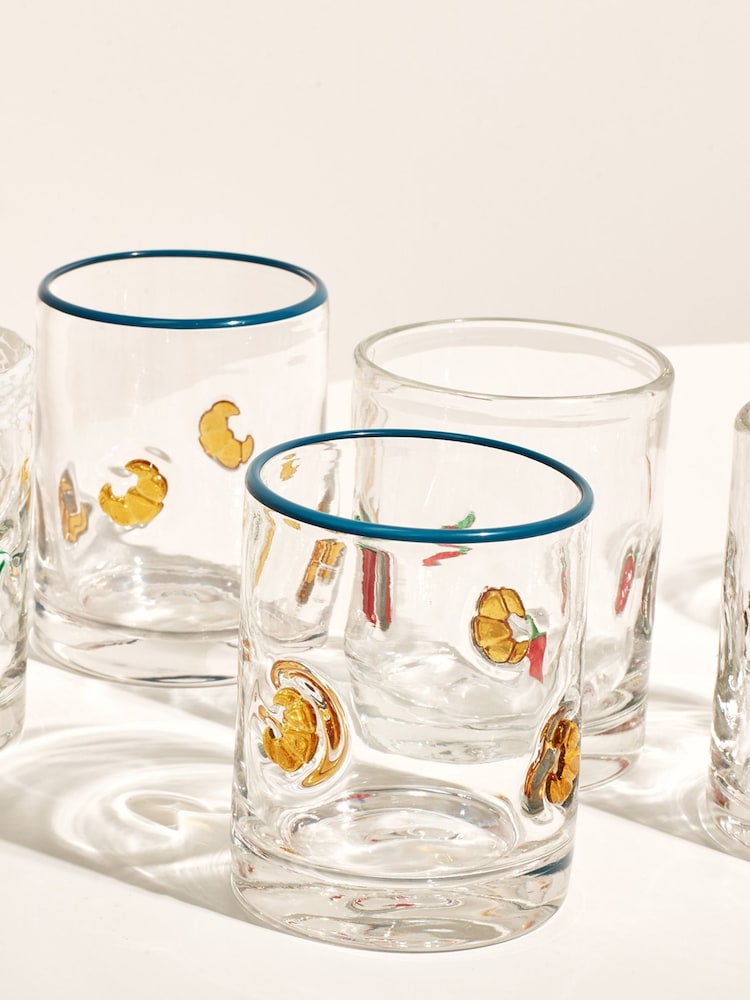 Oliver Bonas Set of 2 Glass Tumblers - Image 1 of 5 Oliver Bonas Set of 2 Glass Tumblers - Image 1 of 5
