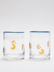 Oliver Bonas Set of 2 Glass Tumblers - Image 2 of 5
