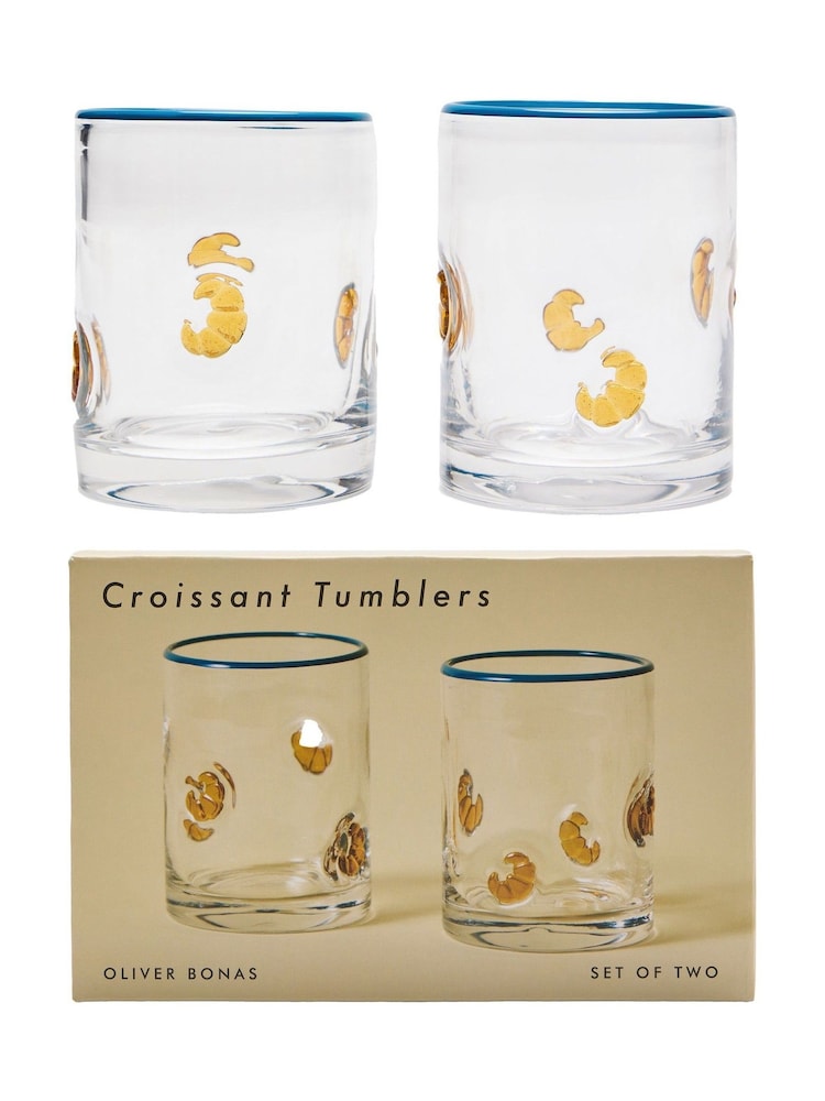 Oliver Bonas Set of 2 Glass Tumblers - Image 5 of 5 Oliver Bonas Set of 2 Glass Tumblers - Image 5 of 5