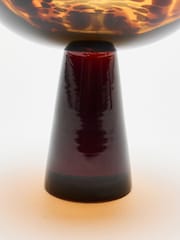 Oliver Bonas Set of 2 Brown Yara Tortoiseshell Champagne Saucers Glasses - Image 5 of 6