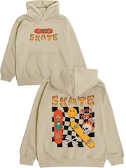 Rags & Rascals Natural Skate Checks Graphic Hoodie - Image 1 of 4