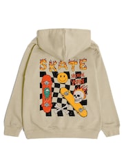 Rags & Rascals Natural Skate Checks Graphic Hoodie - Image 2 of 4