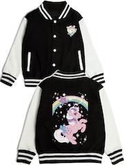 Rags & Rascals Black Hasbro My Little Pony Rainbow Varsity Jacket - Image 1 of 3